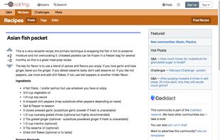 Not all posts are questions; the Cooking community uses articles for recipes