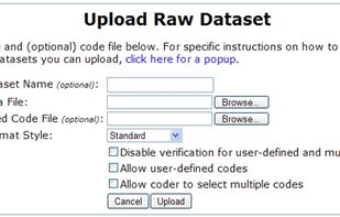 Upload Raw Dataset