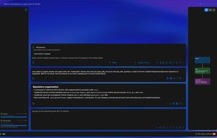 A research agent answering a question with the DeepWiki MCP server. The agents panel shows each agent's model, cost and last tool call; the conversation graph is on the right.