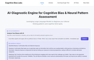 Real-time AI Diagnostic Report: Identifying specific cognitive biases with actionable insights and logic analysis.
