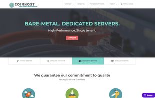 Coinhost.io Web Services screenshot 1
