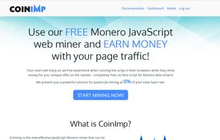 CoinImp screenshot 2