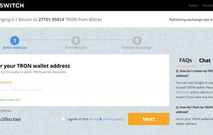 Add address of the destination coin
