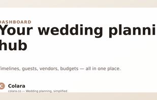 Colara wedding planning dashboard
