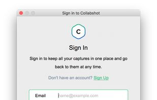 Desktop App. Sign in dialog