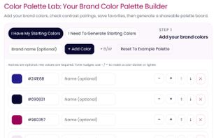 A focused workspace for designers who want more control over how colors actually behave. *Update* to add automatic B/W add plus tonal shifts.