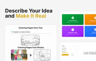 Describe your idea and convert it to a coloring page instantly. You can then print it and enjoy it in real life.