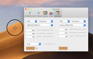 The Color Calculator in ColorSync Utility