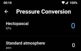 Pressure conversion