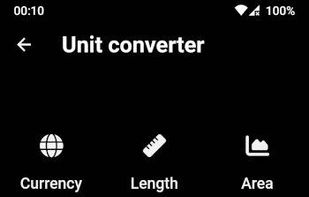 Unit converter selector