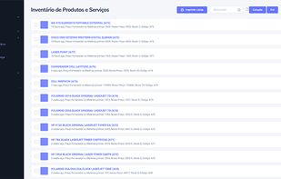 Inventory page for all your products and services