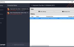 Comet Backup screenshot 1