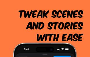 Refining a scene: describe the change, pick an art style, and regenerate the page.