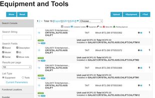 Spares and tools management