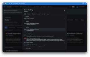 Activity page showing what your rules have done over time