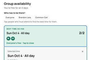 Selecting the calendar time and creating the calendar invite, it will also email it to everyone.