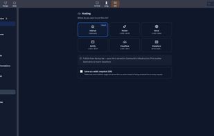 Hosting options: Communik's own infrastructure, or one-click export to Render, Vercel, Netlify, Cloudflare, or elsewhere