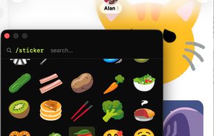 Type /sticker to get a sticker picker