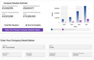 Company Valuation Application screenshot 1