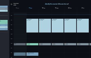 Plan your week: drag-and-drop tasks from sidebar