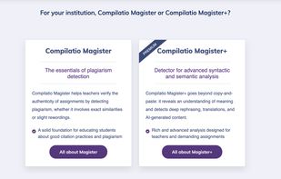 Compilatio for Teachers, Institutions and professionals