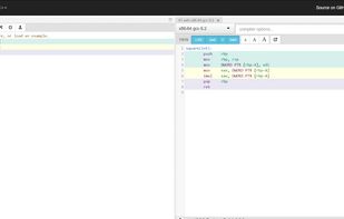Compiler Explorer screenshot 1