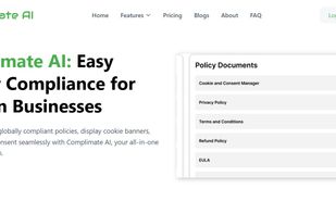 Complimate AI Homepage