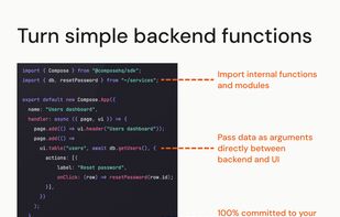 Turn simple backend functions