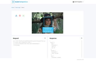 Face recognition service test page