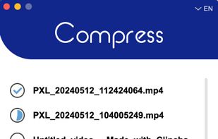Batch upload several video files and whatch them being compressed once at a time