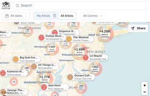 Concert Map screenshot 1