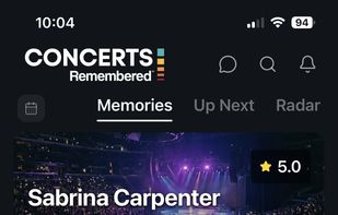 Keep track of every concert you have attended. Your complete concert history. 