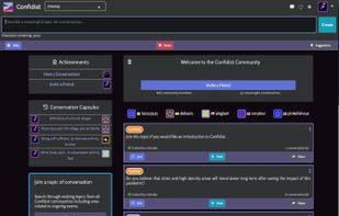Browse the available topics for a meaningful conversation.