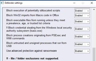ConfigureDefender screenshot 2