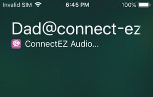 iPhone inbound call.