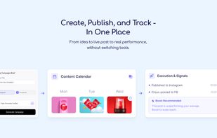 Create, publish & track social media in one place.