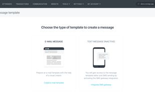 Event Manager's Panel - Communication Panel