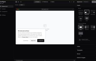 Complete customization freedom so all of your consent elements feel pixel-perfect and built in.