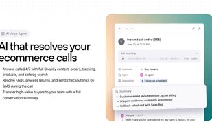 AI voice agent that answers calls 24/7 with full Shopify context, resolves common customer questions, sends checkout links by SMS, and escalates high-value conversations to your team with a clear call summary.
