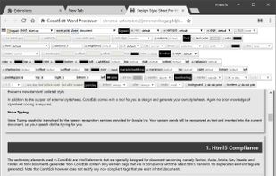 Design Html Stylesheet function of ConstEdit lets you design your own custom css stylesheet.