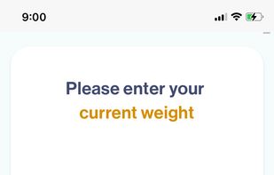 Enter weight