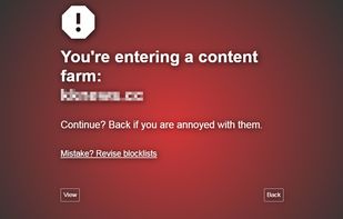 Content Farm Terminator screenshot 1