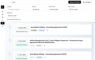 Renewals, notice periods and expiries roll up into a unified timeline so teams anticipate instead of react