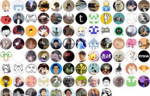 Example of a generated contributors image