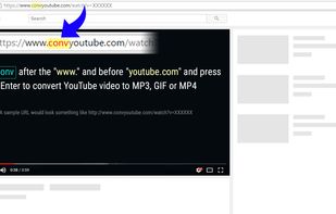 Add conv after the "www." and before "youtube.com" in the URL