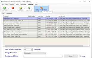 Convert Excel to Video 4dots screenshot 1