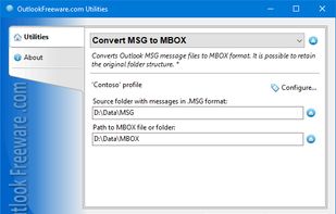 Convert MSG to MBOX for Outlook screenshot 1