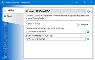 Convert MSG to PDF for Outlook screenshot 1