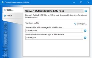 Convert Outlook MSG to EML Files screenshot 1