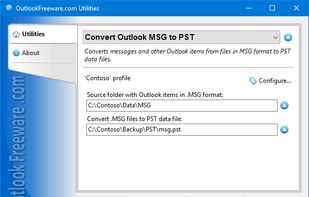 Convert Outlook MSG to PST screenshot 1